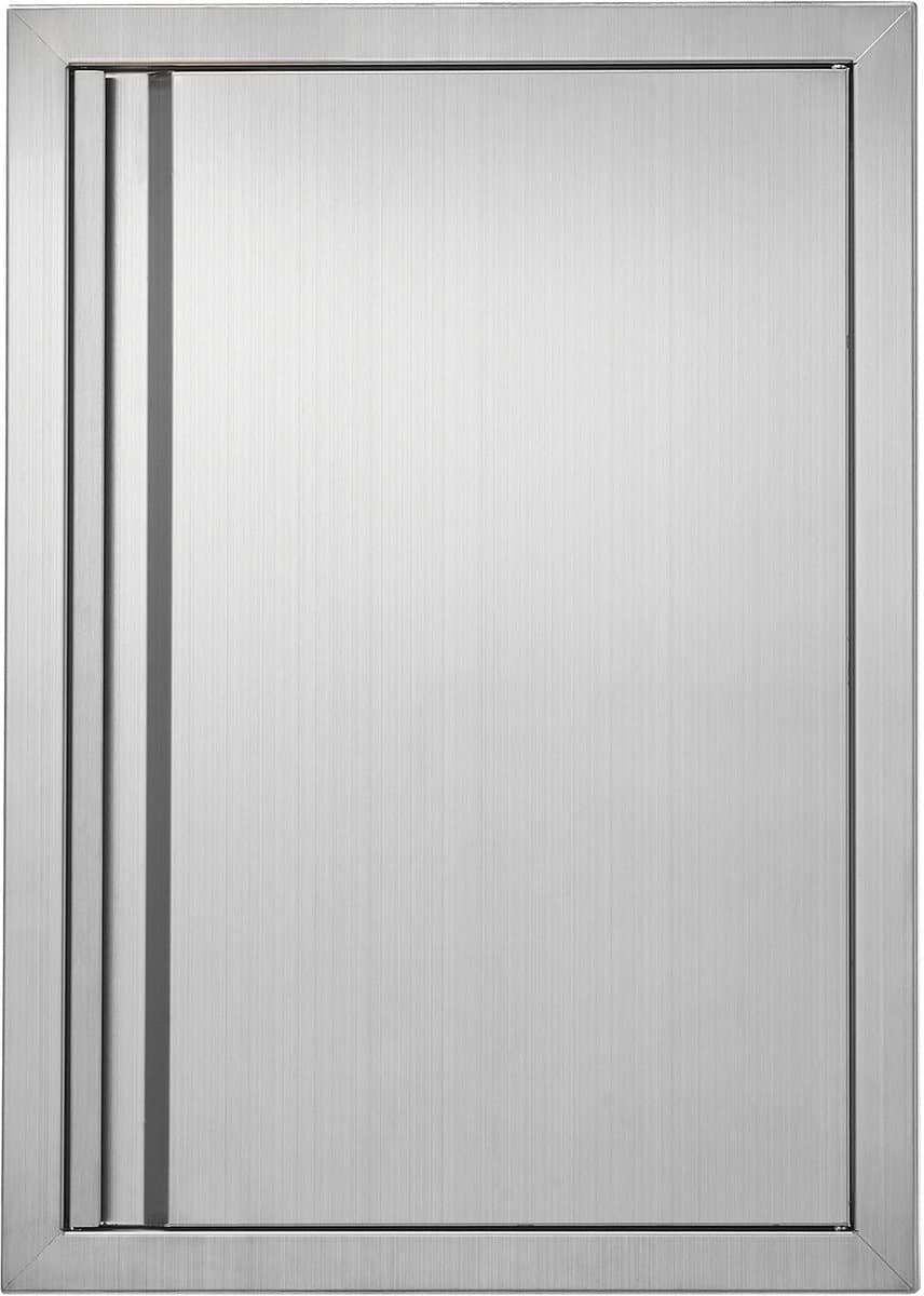 Barbecuedeur, 432 X 610 mm, Enkele Deur voor Buitenkeuken. Roestvrij Staal Inbouw, Verticale Wanddeur met Intrekbare Handgreep, Ideaal voor Barbecue-Eilanden — afbeelding 1