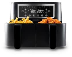 Kitchencook - Airmed 8 - Dubbele Airfryer - 8 Liter - 2600W - 10 Programma’s - 2 Mandjes