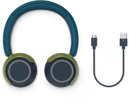 PHILIPS TAK4200CT 4200-serie On Ear draadloze opvouwbare hoofdtelefoon voor kinderen - 45 uur afspeeltijd, beperkt volume, Audio delen, laadkabel meegeleverd - Ambiant verlichting - Kristalgroen — thumbnail 9