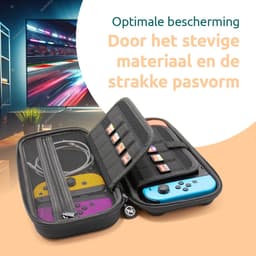 George Napoli Case geschikt voor Nintendo Switch - Met opbergvak voor 20 games - Hoes geschikt voor Nintendo Switch - Accessoires geschikt voor Nintendo Switch - Zwart — thumbnail 3