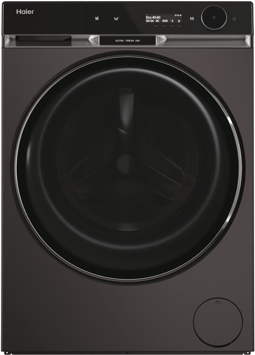 Haier HW100-BD14397PGUS – De stilste wasmachine op de markt – 10 kg – Energieklasse A – Stoomfunctie – Automatische dosering – Direct Motion-motor – Antibacteriële behandeling (ABT) – 16 programma’s – Antraciet – 10 jaar garantie op onderdelen — afbeelding 1