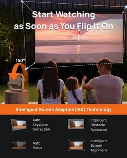 Mini beamer - Projector - Beamerscherm - Projectiescherm - Outdoor & Indoor Projector - — thumbnail 5