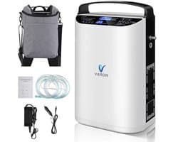 Zuurstofmachine - Zuurstofapparaat - Zuurstofconcentrator – Draagbare Zuurstofmachine – Pulsstroom – 5 Liter – 93% ± 3% Zuiverheid – Instelbare Flow – Thuisgebruik – Auto – Buiten – Compact – Stil – EU Stekker – Lichtgewicht