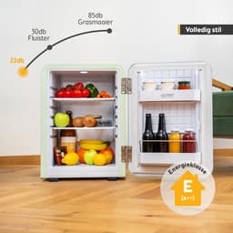TZS First Austria Mini koelkast - Minibar - 40 liter - Vrijstaand - Volledig stil 22dB - Retro - Groen — thumbnail 4