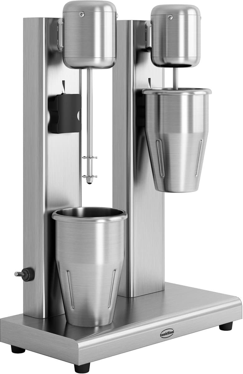 Combisteel Milkshaker dubbel Horeca kwaliteit RVS — afbeelding 1