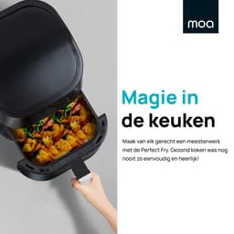 MOA Airfryer XL - 8 voorgeprogrammeerde programma's - 1600W - 4,5L Inhoud - 50ºC tot 200ºC - Zwart — thumbnail 8