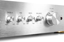 Stereo versterker - Audizio AD220A - hifi versterker met Bluetooth - Subwoofer aansluiting - Zilver — thumbnail 4