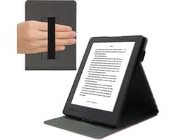 kwmobile case geschikt voor met Kobo Aura H2O Edition 2 - E reader cover van kunstleer - In poederroze / wit / oudroze Magnolia design