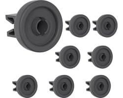 Set van 8 universele vaatwasserwielen voor het bovenste rek