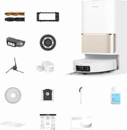 Dreame L50 Pro Ultra Robotstofzuiger met Dweilfunctie – 19.500Pa Zuigkracht – Automatisch Leegstation – Zelfreinigende & Zelfdrogende Dweilen – Anti Klit Dubbele Borstel – AI Navigatie met LED – Drempels tot 4 cm – Geschikt voor Huisdieren & Tapijt — thumbnail 5