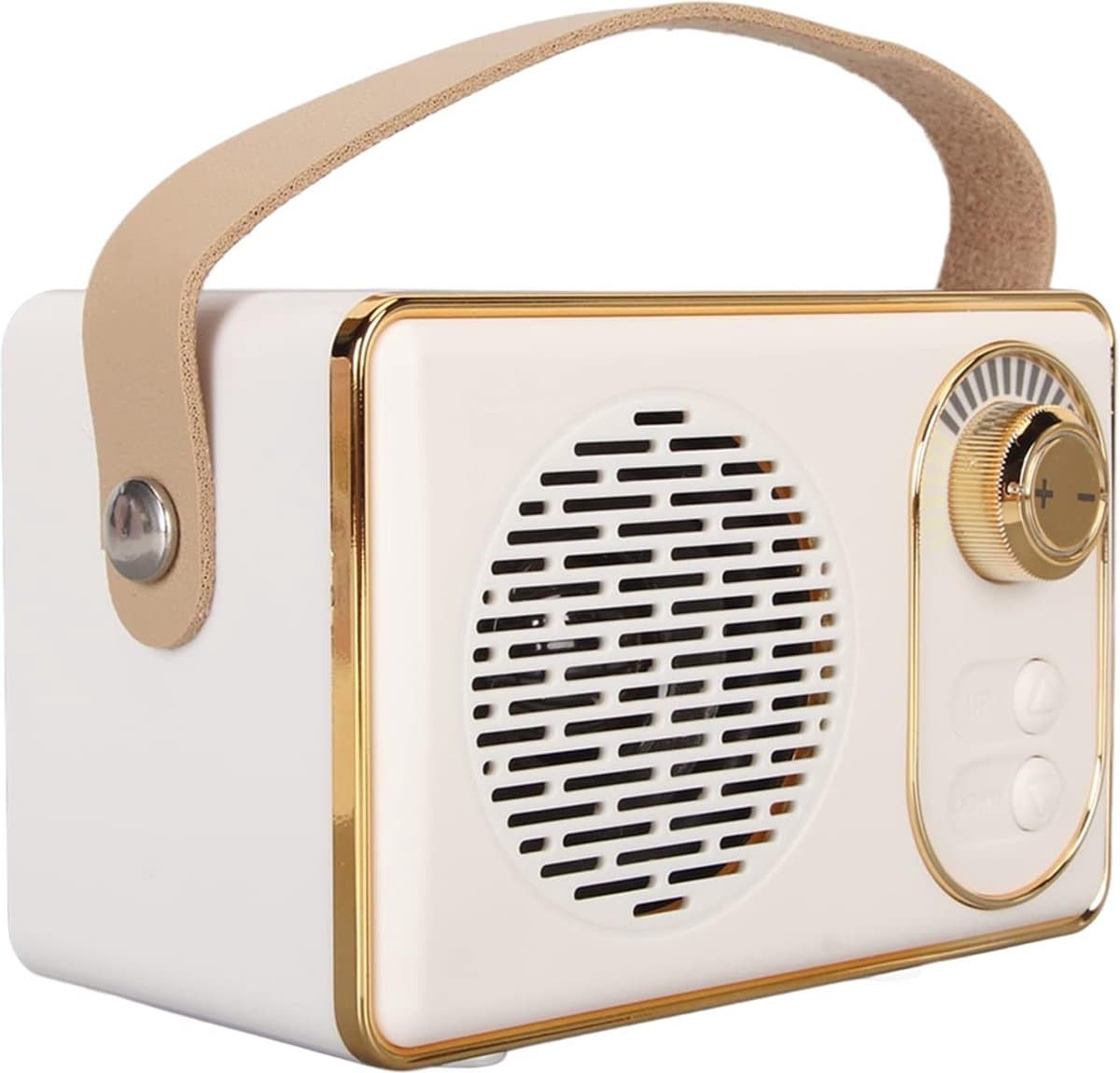 Retro bluetooth-speaker-Retro-speaker-Bluetooth 5.0-extra bas-Wit — afbeelding 1