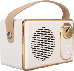Retro bluetooth-speaker-Retro-speaker-Bluetooth 5.0-extra bas-Wit — thumbnail 1