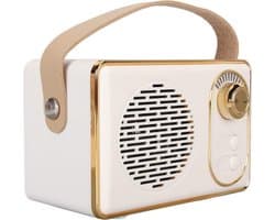 Retro bluetooth-speaker-Retro-speaker-Bluetooth 5.0-extra bas-Wit