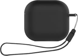 ShieldCase Siliconen Hoesje met Koordje Geschikt voor Airpods 4 - Siliconen Case voor Apple Airpods 4 Case Hoesje - Zwart — thumbnail 4