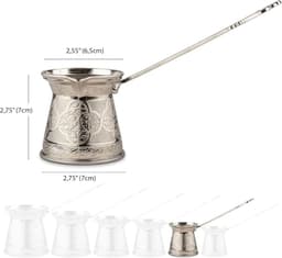 Equivera Turks Koffiezetapparaat - Turkse Koffie - Turkse Koffiemachine - Traditionele Koffiebeleving — thumbnail 2