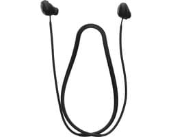 kwmobile Strap Compatible with Anker Soundcore Space A40 - Silicone Cord Holder for Wireless Earphones - Black