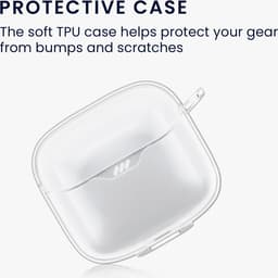 kwmobile Earphones Case for JBL Tune Flex Case - Clear TPU Silicone Earbuds Cover - Transparent — thumbnail 4