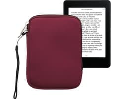 kwmobile Neoprene e-Reader Pouch Size 6" eReader - Universal eBook Sleeve Case with Zipper - Berry