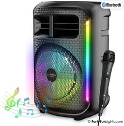 PartyFunLights draadloze karaoke set party speaker met microfoon zwart - Discoverlichting - Oplaadbaar — thumbnail 3