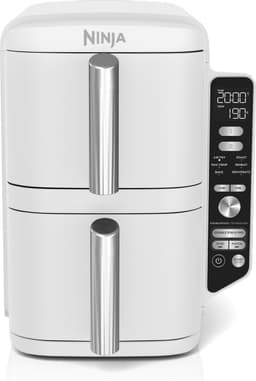 Ninja Double Stack Airfryer XXL - 9.5 Liter - Dubbele Gestapelde Lades - 6 Programma's - Inclusief Kookrekjes - Wit - SL400EUWH — thumbnail 3