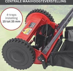 Kooimaaier met 30 cm maaibreedte en 27 liter opvangmand - Handmatige grasmaaier met 4-traps maaihoogte-instelling, stil en milieuvriendelijk — thumbnail 5