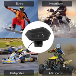 Motorhelm Headset - Intercom Motor IP67 Waterdicht - Motor Accessoires - Headset Motor Met 120 Uur Batterijduur - Bluetooth Headset met Microfoon — thumbnail 3