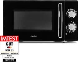 MEDION magnetron, ca. 700 watt vermogen, ca. 17 liter inhoud, 6 standen, ontdooifunctie, MD 15644, zwart