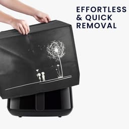 kwmobile heteluchtfriteuse beschermhoes geschikt voor Philips Essential Airfryer XL - Kunststof hoes voor friteuse - Paardenbloemen Liefde design — thumbnail 4