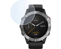 Screenprotector Geschikt voor Garmin Fenix 6 Pro - Extra Sterk - Tempered Glass - Gehard Glas - Beschermglas Screen Cover - Bescherm Protector voor Smartwatch