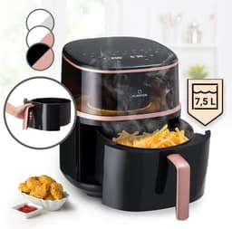 Klarstein Heteluchtfriteuse, XL Airfryer om te Frituren, Friteuse met Stoomfunctie, Temperatuurkeuze en 16 Programma’s, Airfryer voor Heteluchtfrituren, Heteluchtfriteuse zonder Olie 1500 W, 7,5 Liter — thumbnail 2
