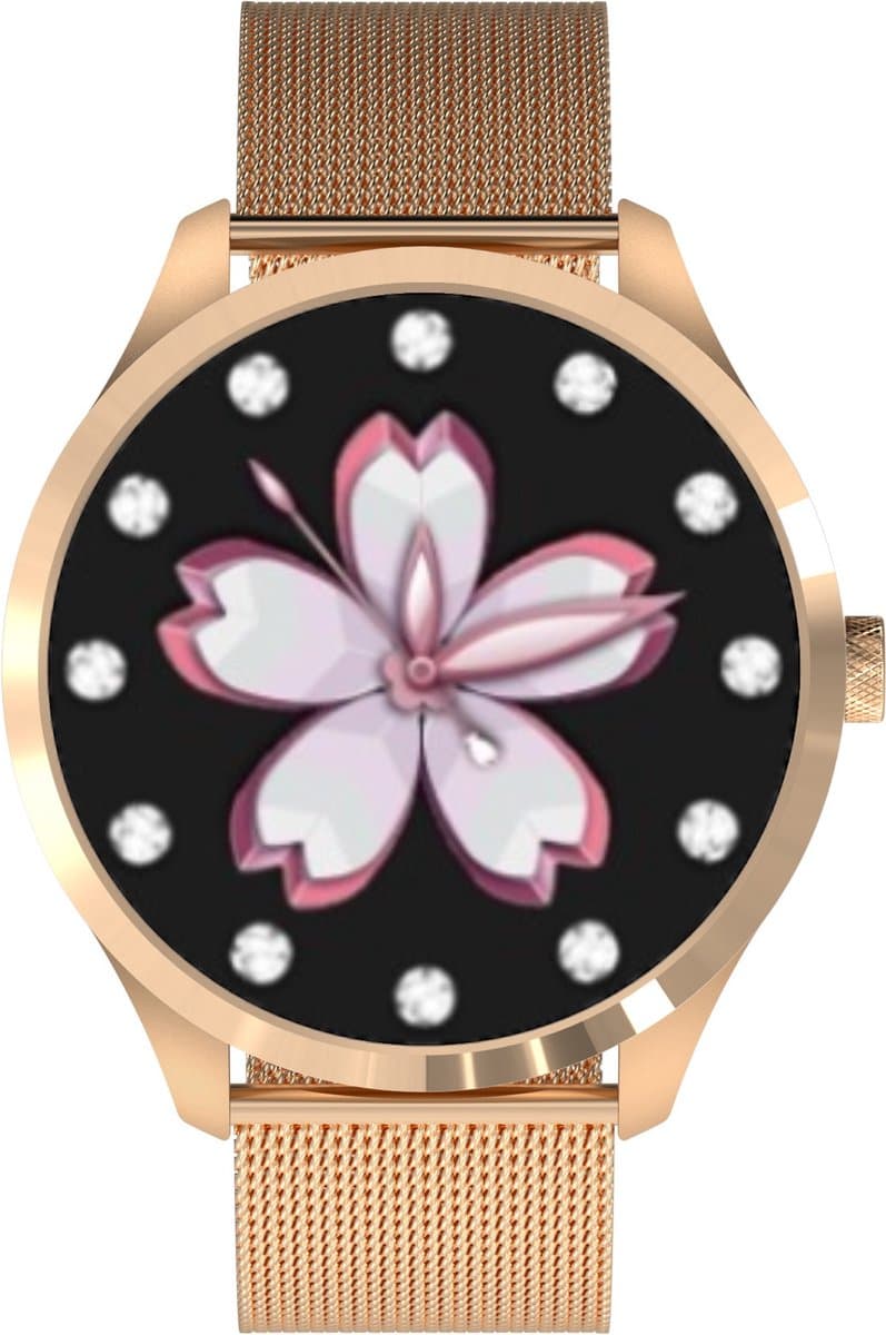 Belesy® Y4 Pro 2022 - Smartwatch Dames - Smartwatch Heren - Android - IOS - Horloge - 1.28 inch - Kleurenscherm - Stappenteller - Bloeddruk - Hartslag - 75+ Wijzerplaten - Sporten - Staal - Goud - Moederdag — afbeelding 1