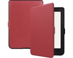 Hoes Geschikt voor Kobo Nia Hoesje Bookcase Cover Hoes - Hoesje Geschikt voor Kobo Nia Hoes Cover Case - Donkerrood