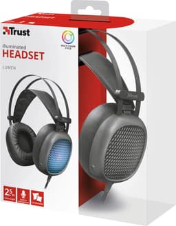 Trust Lumen | Headset | LED | Over-ear | Zwart, Blauw — thumbnail 2
