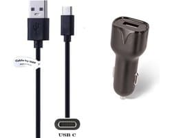 OneOne auto oplader + 1,0m standaard USB C kabel. 2.1A lader. Autolader adapter past op Pocketbook eReader InkPad Color, InkPad Color 2, InkPad Color 3, InkPad 4, InkPad Lite, InkPad X, InkPad X Pro
