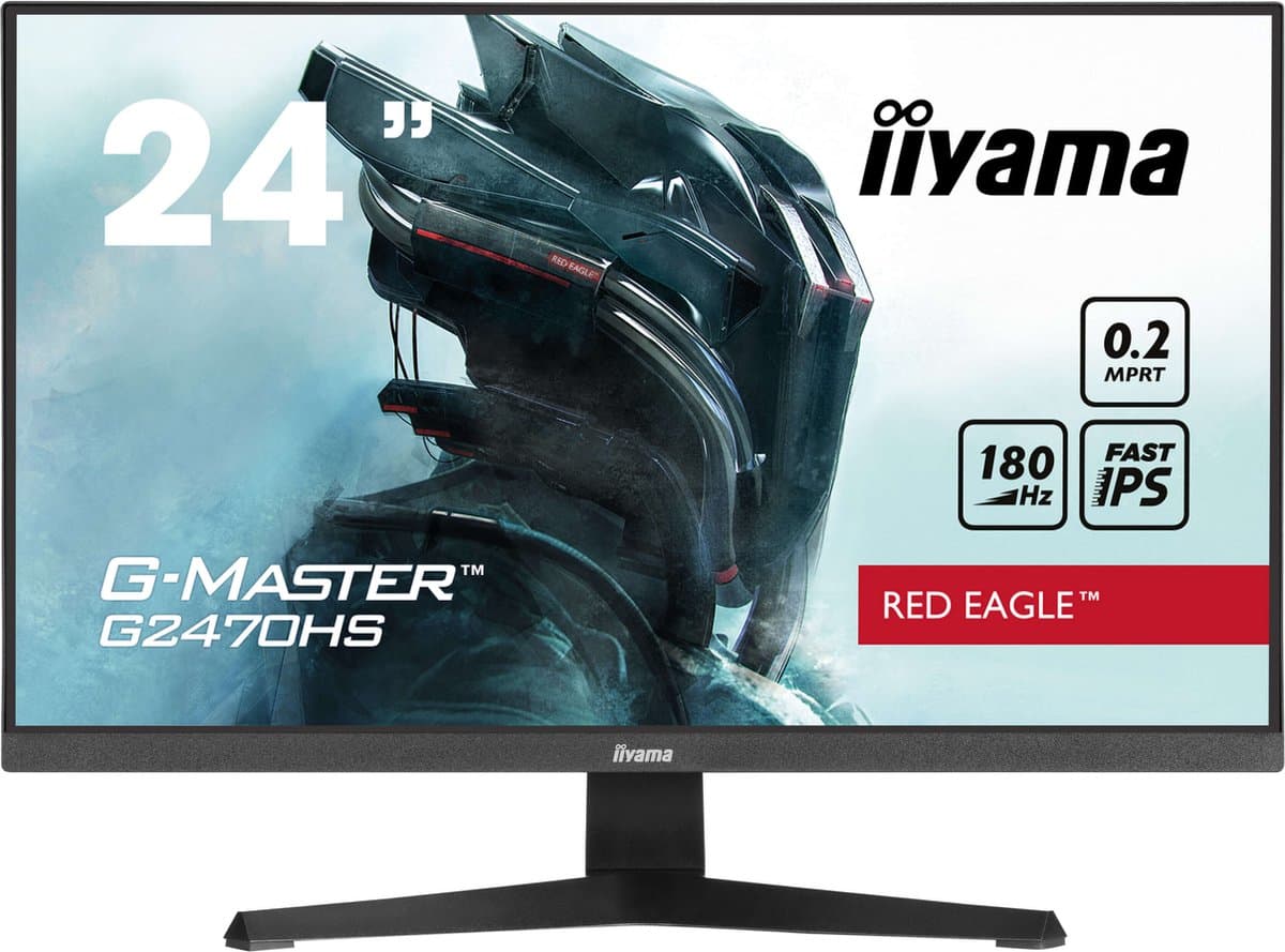 iiyama G-Master G2470HS-B1 Red Eagle - 24 inch - Full HD - IPS - 180 Hz — afbeelding 1