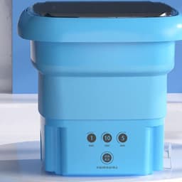 Opvouwbare mini-wasmachine imiteert handwrijving - Geïntegreerde draagbare wasmachine voor ondergoed (blauw) met gezondheidsgarantie — thumbnail 2