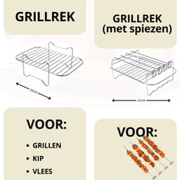 Keukenvriend © Airfryer accessoires - 12 delig - airfryer siliconen bakje - Voor o.a. Ninja Airfryer XXL SL400EU , AF300EU , AF400EU, AF140EU, AF500EU — thumbnail 4