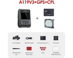 Bolmans - Dashcams - Dashcam voor Auto - Incl. GPS, CPL en Geheugenkaart - Verstelbare Lens - 5MP - Nachtzicht - Parking Monitor - G-Sensor - Met 2inch Scherm