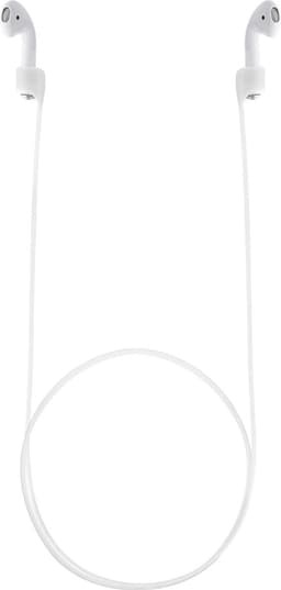 kwmobile magnetische band geschikt voor Apple Airpods 1 / 2 / 3 / 4 / Pro 1 / Airpods Pro 2 - Siliconen strap voor draadloze oordopjes - 80 cm lang - In wit — thumbnail 3