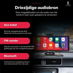 Boscer Smart FULL HD 4K Dashcam - 10.26 Inch Touchscreen - Apple Carplay & Android Auto (Draadloos) - FM Transmitter - Touchscreen - Bluetooth, SD, USB, Aux - Autoradio - AHD Achteruitrijcamera — thumbnail 5
