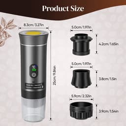 Linkforu - Espressoapparaat voor Capsules of Gemalen Koffie voor Onderweg - Warm of Koud – Oplaadbaar - 12Volt – 72 Watt – 90 ° — thumbnail 4