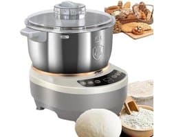Elektrische Deegmixer - Kneedmachine - Bakken Thuis - Met Fermentatie - 5L of 7L - Zilver