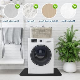 Anti-trillingsmat 60 x 60 cm, antislip siliconen mat voor wasmachine, droger en vriezer, voorkomt geluid en beweging — thumbnail 3