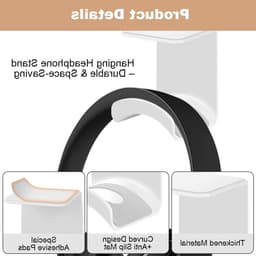 Hoofdtelefoonhouder met 360° Rotatie, Desk Clamp en Verstelbare Gaming Headset Hanger voor Onder Bureau of Wandmontage — thumbnail 3