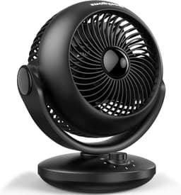 Stille Ventilator - Tafelventilator Bureau - Luchtcirculatie Thuis - Fluisterstil Geluid - 20 m² Ruimte - Zwart — thumbnail 1