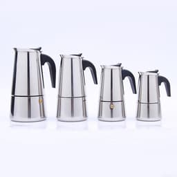 Dailygoody - Roestvrij staal Moka Pot - Koffiezetapparaat - Ergonomisch handvat - 100ml - Duurzaam ontwerp - Geschikt voor thuis en kantoor - Mokka Pot — thumbnail 5