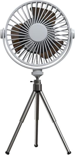Ventilator Tafel - Mini Fan - Persoonlijke Koeling - Drievoudig Statief - 29 cm Hoog - Wit — thumbnail 1