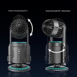 Bureauventilator - Persoonlijke ventilator - Persoonlijke verkoeling - Dubbele spraysysteem - 34H cm - Grijs — thumbnail 5