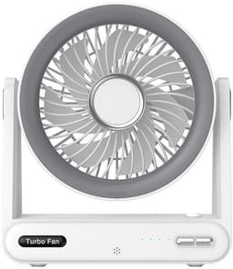 KZQ Gouden Kleine Usb Powered Desktop Ventilator - Herlaadbaar Met Vier Windsnelheden Tot 15 Uur Batterijduur Krachtige Luchtstroom Ultrastil Voor Kantoor Kamer En Reis - Goud — thumbnail 2