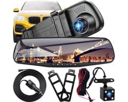 Retoo Full HD dashcam met achteruitrijcamera en nachtzicht - 4,3 inch scherm